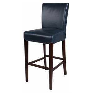 New Pacific Direct 30.5&quot Bonded Leather Bar Stool in Blue