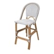 NPD Furniture Avignon 25&quot Rattan Bistro Counter Stool in White (Set of 2)