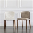 NPD Furniture Albie Faux Leather Dining Side Chair in Off White (Set of 2)