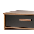 NPD Furniture Bellevue 1-drawer Wood End Table in Monterey Brown/Graphite