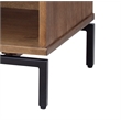 NPD Furniture Bellevue 1-drawer Wood End Table in Monterey Brown/Graphite