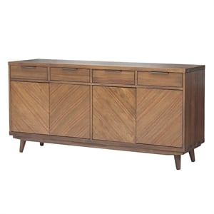 New Pacific Direct Piero Wood Buffet with 4 Drawers and 4 Doors in Brown