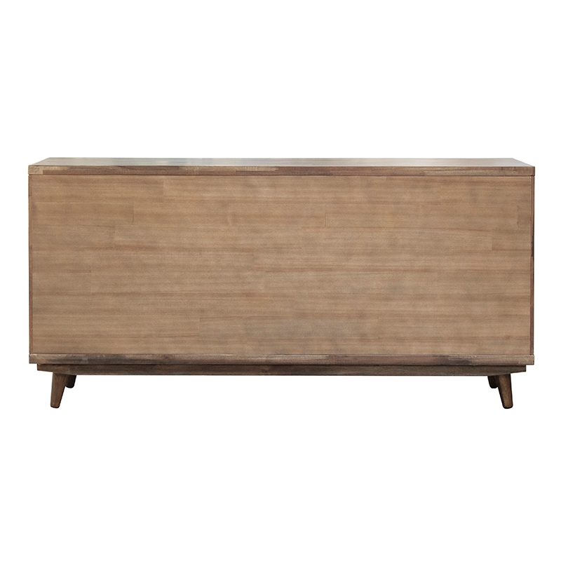 New Pacific Direct Piero Wood Buffet with 4 Drawers and 4 Doors in Brown