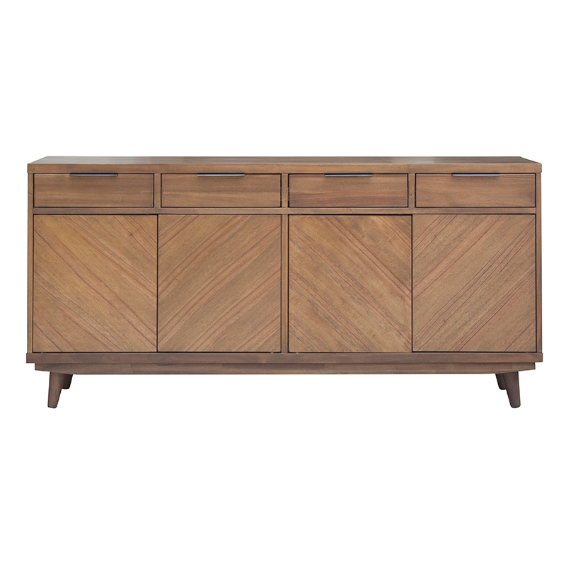 New Pacific Direct Piero Wood Buffet with 4 Drawers and 4 Doors in Brown