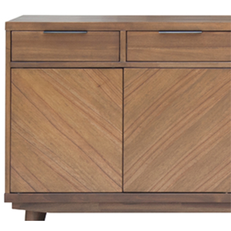 NPD Furniture Piero Wood Buffet with 4 Drawers and 4 Doors in Brown