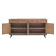 NPD Furniture Piero Wood Buffet with 4 Drawers and 4 Doors in Brown