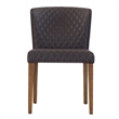 NPD Furniture Albie KD Diamond Stitching Chair in Cocoa Gray (Set of 2)