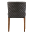 NPD Furniture Albie KD Diamond Stitching Chair in Cocoa Gray (Set of 2)