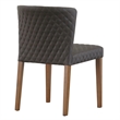 NPD Furniture Albie KD Diamond Stitching Chair in Cocoa Gray (Set of 2)