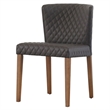 NPD Furniture Albie KD Diamond Stitching Chair in Cocoa Gray (Set of 2)