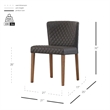 NPD Furniture Albie KD Diamond Stitching Chair in Cocoa Gray (Set of 2)