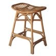 NPD Furniture Damara 24&quot Rattan Saddle Seat Counter Stool in Canary Brown