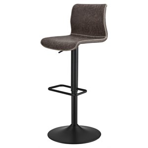 New Pacific Direct Jayden 31.5&quot PU Leather Bar Stool in Coffee/Brown (Set of 2)