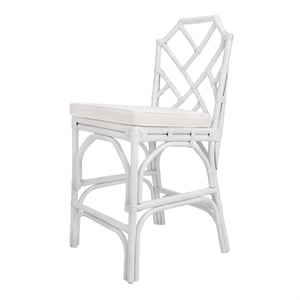 New Pacific Direct Kara 26&quot Rattan Counter Stool in White (Set of 2)