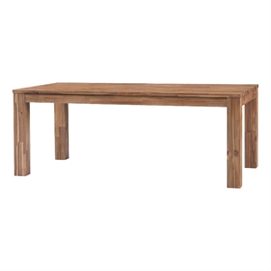 NPD Furniture Bedford 75&quot Rectangular Wood Dining Table in Brown