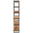 NPD Furniture Anderson 6-tier Metal Bookcase in Gliese Brown/Gunmetal