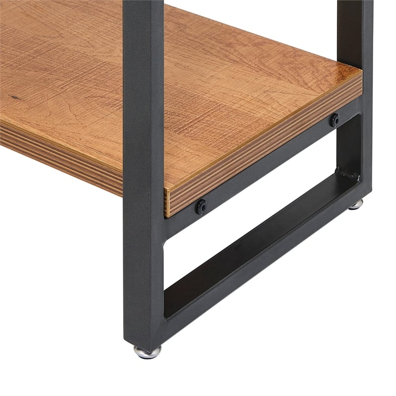 NPD Furniture Anderson 6-tier Metal Bookcase in Gliese Brown/Gunmetal