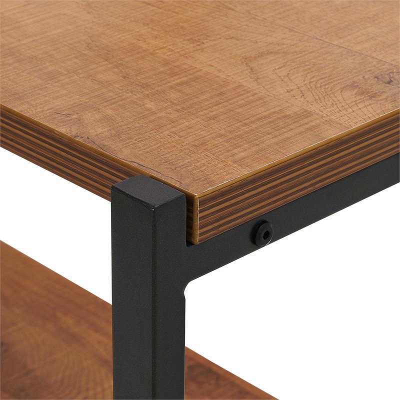 New Pacific Direct Anderson 3-tier Metal Bookcase in Gliese Brown/Gunmetal