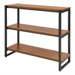 NPD Furniture Anderson 3-tier Metal Bookcase in Gliese Brown/Gunmetal