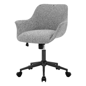 NPD Furniture Kepler KD 23&quot Fabric Office Chair in Strata Gray