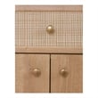 NPD Furniture Thelma Rattan Small Cabinet 1 Drawer + 2 Doors in Natural Oak