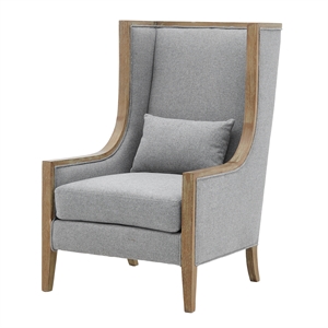 New Pacific Direct Rowland Fabric Accent Arm Chair in Havana Gray