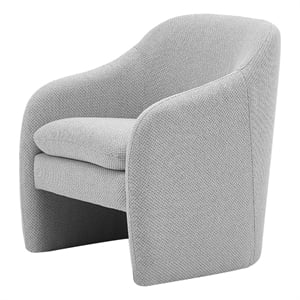 NPD Furniture Zella 19.5&quot Fabric Accent Arm Chair in Cardiff Gray