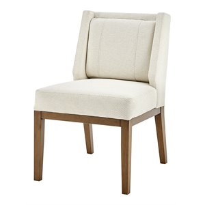 NPD Furniture Ethan 19&quot Fabric and Plywood Dining Side Chair in Cream