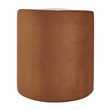 NPD Furniture Vinda Velvet Fabric Ottoman in Orange/Beige