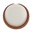 NPD Furniture Vinda Velvet Fabric Ottoman in Orange/Beige