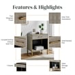 NPD Furniture Arista MDF and Painted Steel Side/End Table in Gray