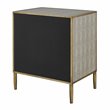 NPD Furniture Arista MDF and Painted Steel Side/End Table in Gray