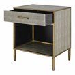 NPD Furniture Arista MDF and Painted Steel Side/End Table in Gray