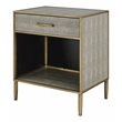 NPD Furniture Arista MDF and Painted Steel Side/End Table in Gray