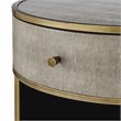 NPD Furniture Loretta MDF and Painted Steel Side/End Table in Gray