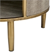 NPD Furniture Loretta MDF and Painted Steel Side/End Table in Gray
