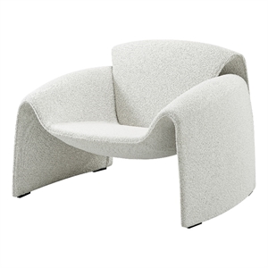 New Pacific Direct Hilda Modern Fabric Accent Arm Chair in Boucle Beige