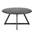 NPD Furniture Markle Round Stainless Steel Coffee Table in Black/Gunmetal
