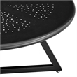 NPD Furniture Markle Round Stainless Steel Coffee Table in Black/Gunmetal