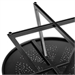 NPD Furniture Markle Round Stainless Steel Coffee Table in Black/Gunmetal