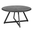 NPD Furniture Markle Round Stainless Steel Coffee Table in Black/Gunmetal