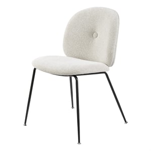 NPD Furniture Nisha 18&quot Fabric Dining Side Chairs in Posh Ivory (Set of 2)