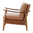 NPD Furniture Edmond Faux Leather Accent Arm Chair in Vintage Cider Brown