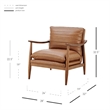 NPD Furniture Edmond Faux Leather Accent Arm Chair in Vintage Cider Brown