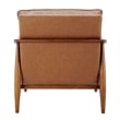 NPD Furniture Edmond Faux Leather Accent Arm Chair in Vintage Cider Brown