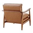 NPD Furniture Edmond Faux Leather Accent Arm Chair in Vintage Cider Brown