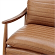 NPD Furniture Edmond Faux Leather Accent Arm Chair in Vintage Cider Brown