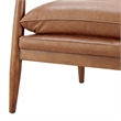 NPD Furniture Edmond Faux Leather Accent Arm Chair in Vintage Cider Brown