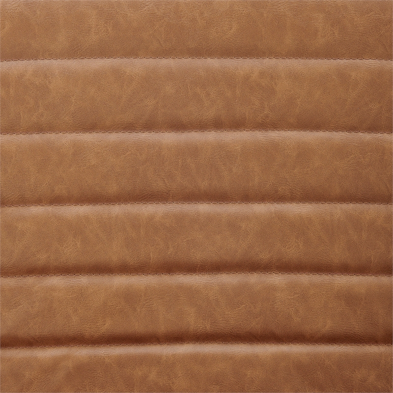 NPD Furniture Edmond Faux Leather Accent Arm Chair in Vintage Cider Brown