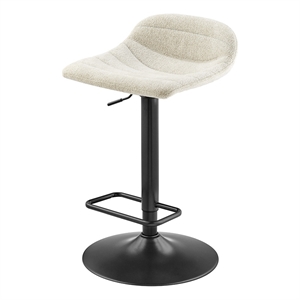 New Pacific Direct Koa 33&quot Swivel Fabric Bar Stools in Posh Ivory (Set of 2)